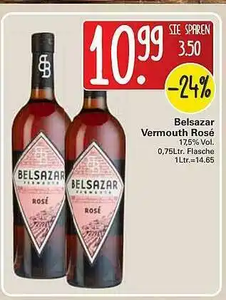 WEZ Belsazar Vermouth Rosé Angebot