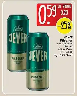 WEZ Jever Pilsener Angebot