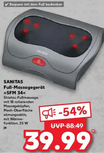 Kaufland SANITAS Fuß-Massagegerät SFM 34 Angebot