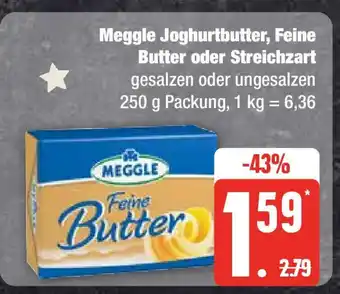 Edeka Meggle Joghurtbutter, Feine Butter oder Streichzart gesalzen oder ungesalzen 250 g Angebot