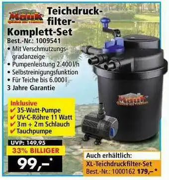 Norma24 Teichdruck-filter-komplett-set Angebot