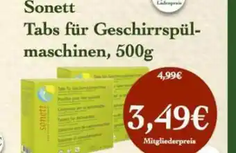 LPG Biomarkt Sonett Tabs Für Geschirrspül-maschinen Angebot