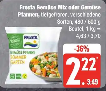 Edeka Frosta Gemüse Mix oder Gemüse Pfannen, tiefgefroren, 480/600g Angebot