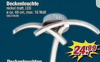 Poco Deckenleuchte Nickel Matt Led Max. 18 Watt Angebot