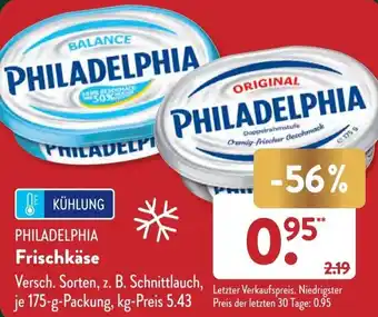 Aldi Süd PHILADELPHIA Frischkäse 175 g Packung Angebot