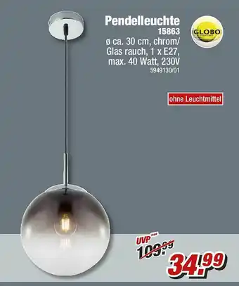 Poco Pendelleuchte 15863 Globo Angebot