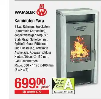 V Baumarkt Wamsler Kaminogen Yara Angebot