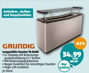 PENNY Grundig Langschlitz Toaster TA 8680 Angebot