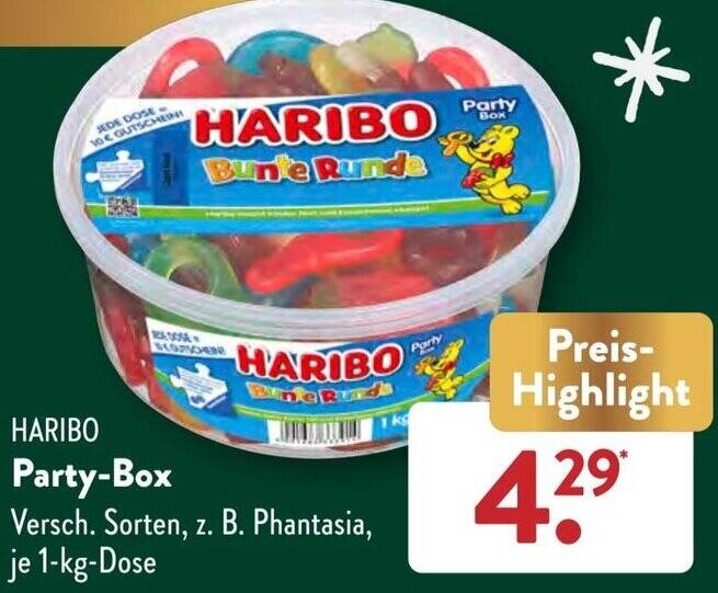 HARIBO PartyBox 1 kg Dose Angebot bei Aldi Süd
