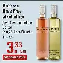 V Markt Bree Oder Bree Free Alkoholfrei Jeweils Verschiedene Sorten Angebot