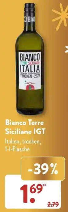 Aldi Süd Bianco Terre Siciliane IGT 1 L Flasche Angebot