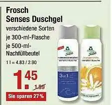 V Markt Frosch Senses Duschgel Verschiedene Sorten Angebot