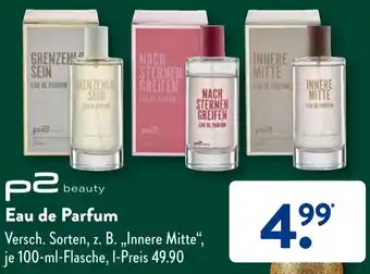 Aldi Süd p2 beauty Eau de Parfum 100 ml Flasche Angebot