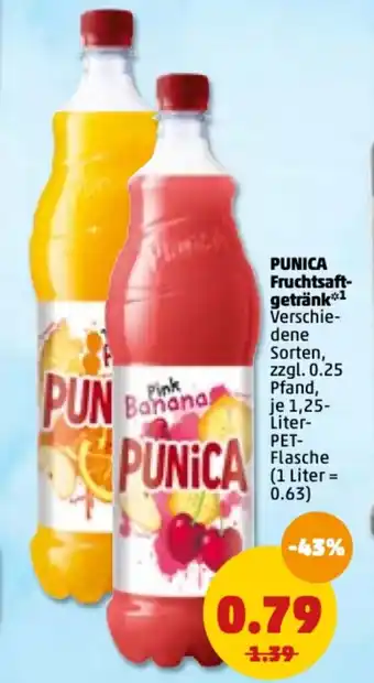 PENNY Punica Fruchtsaftgetränk 1,25 L Angebot