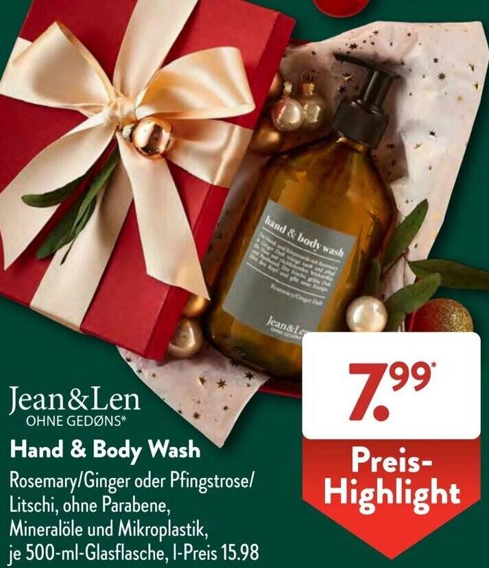 Jean&Len Hand & Body Wash 500 ml Angebot bei Aldi Süd