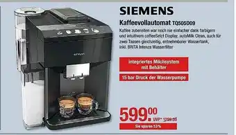 V Markt Siemens Kaffeevollautomat Tq505d09 Angebot