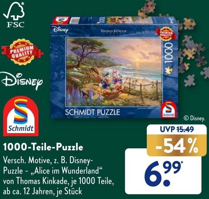 Schmidt 1000Teile Puzzle Angebot bei Aldi Süd