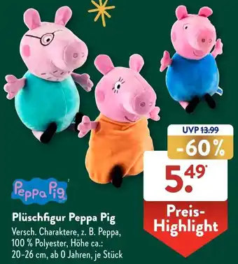 Aldi Süd Plüschfigur Peppa Pig Angebot