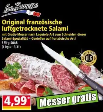 Norma La Bonesse Original französische luftgetrocknete Salami 375 g Angebot