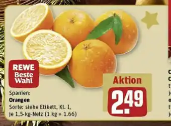 REWE Spanien: Orangen je 1,5-kg-Netz Angebot