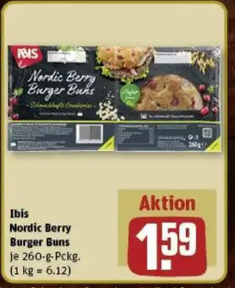 REWE Ibis Nordic Berry Burger Buns je 260 g Angebot