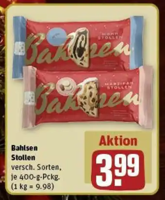 REWE Bahlsen Stollen versch. Sorten, je 400 g Angebot