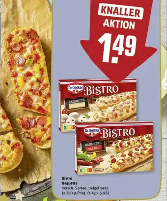 REWE Dr.Oetker Bistro Baguette versch. Sorten, tiefgefroren, je 250-g-Pckg. Angebot