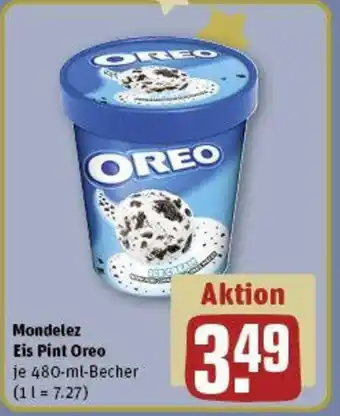 REWE Mondelez Eis Pint Oreo je 480-ml-Becher Angebot