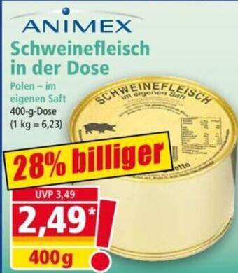 Norma ANIMEX Schweinefleisch in der Dose 400 g Dose Angebot