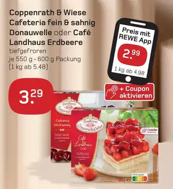 akzenta Coppenrath & Wiese Cafeteria fein & sahnig Donauwelle oder Café Landhaus Erdbeere tiefgefroren 550-600g Angebot