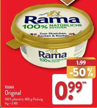 Aldi Nord RAMA Original 400 g Packung Angebot