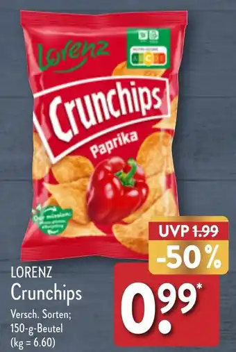 Aldi Nord LORENZ Crunchips 150 g Beutel Angebot