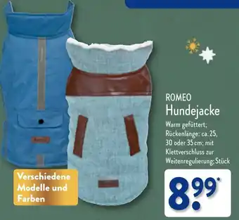 Aldi Nord ROMEO Hundejacke Angebot