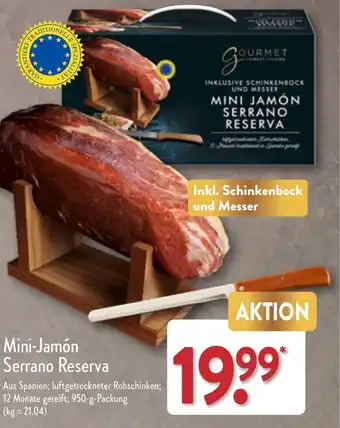 Aldi Nord Mini-Jamón Serrano Reserva 950 g Packung Angebot