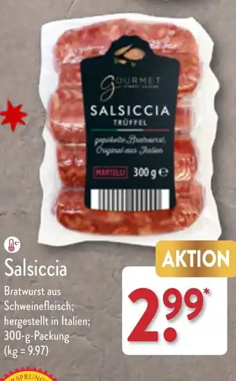 Aldi Nord Salsiccia 300 g Packung Angebot