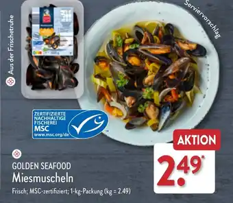 Aldi Nord GOLDEN SEAFOOD Miesmuscheln 1 kg Packung Angebot