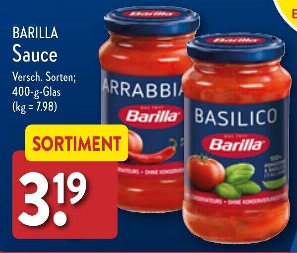 BARILLA Sauce 400 g Glas Angebot bei Aldi Nord