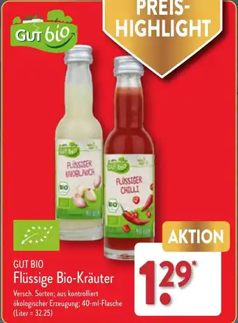 Aldi Nord GUT BIO Flüssige Bio-Kräuter 40 ml Becher Angebot