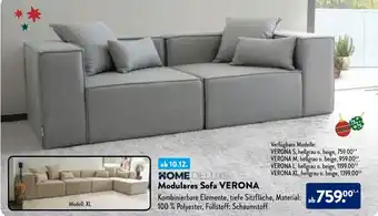 Aldi Nord HOME DELUXE Modulares Sofa VERONA Angebot