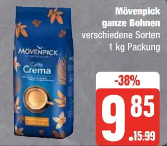 Marktkauf Mövenpick ganze Bohnen 1 kg Packung Angebot