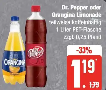 Marktkauf Dr. Pepper oder Orangina Limonade 1 Liter PET-Flasche Angebot