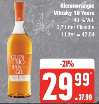 Marktkauf Glenmorangie Whisky 10 Years 0,7 Liter Flasche Angebot