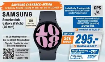 Expert Bening SAMSUNG Smartwatch Galaxy Watch6 (40 mm) Angebot