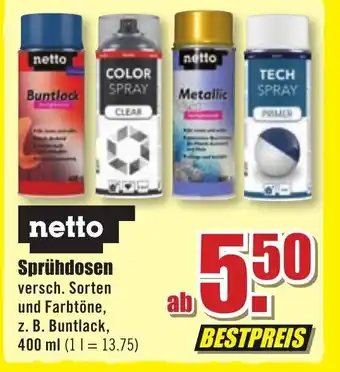 B1 Discount Baumarkt Netto Sprühdosen Angebot