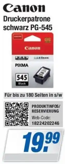 Expert Bening Canon Druckerpatrone schwarz PG-545 Angebot