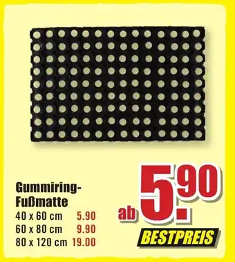 B1 Discount Baumarkt Gummiring Fußmatte Angebot