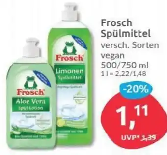 Budni Frosch Spülmittel 500/750ml Angebot