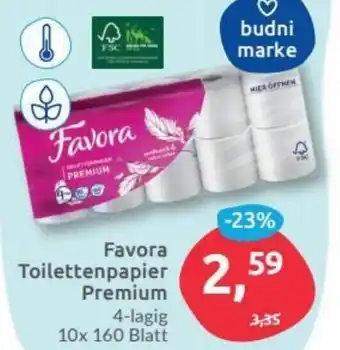 Budni Favora Toilettenpapier Premium Angebot