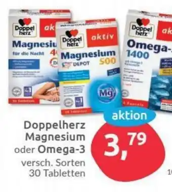 Budni Doppelherz Magnesium oder Omega 3 Angebot