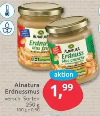 Budni Alnatura Erdnussmus 250g Angebot